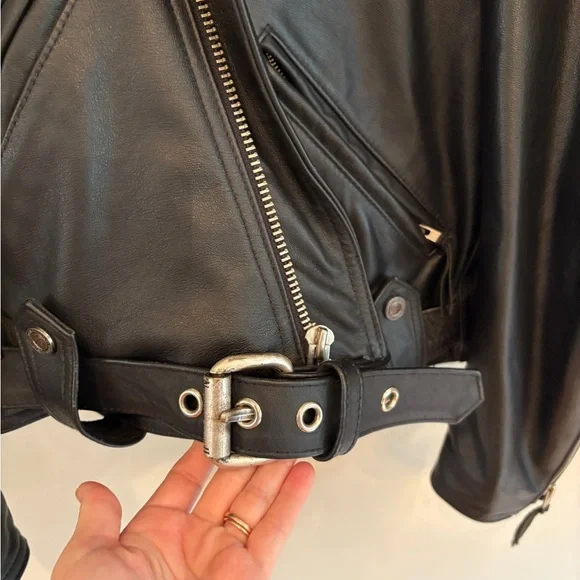 VINTAGE PRISTINE Harley-Davidson Black Leather Motorcycle Jacket - Picture 9 of 12